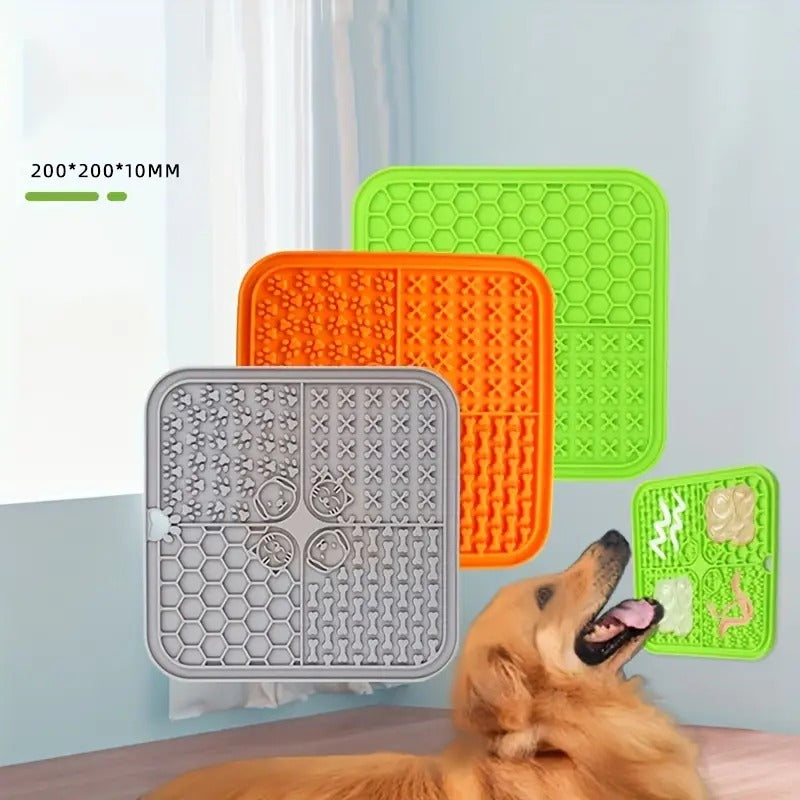 Tapete de silicona para lamer con ventosas