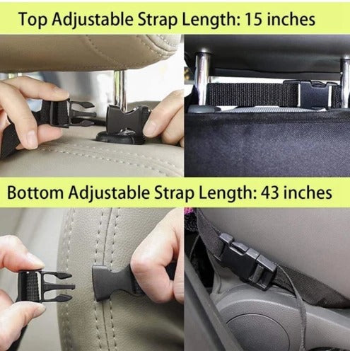 Organizador trasero de asiento con soporte para tablet