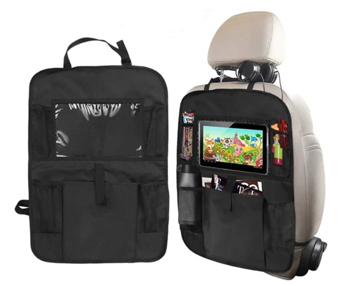 Organizador trasero de asiento con soporte para tablet
